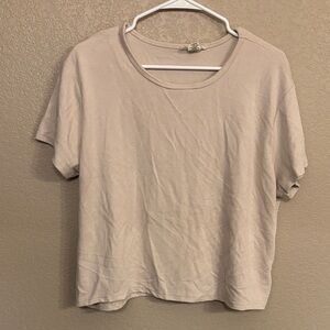 Beige Short Sleeve Women's Lounge Set